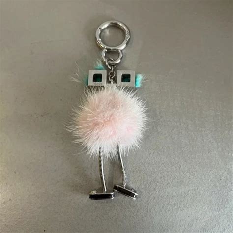 Fendi Pink Mink Hypnoteyes Chick Pom Pom Bag Charm